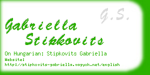 gabriella stipkovits business card